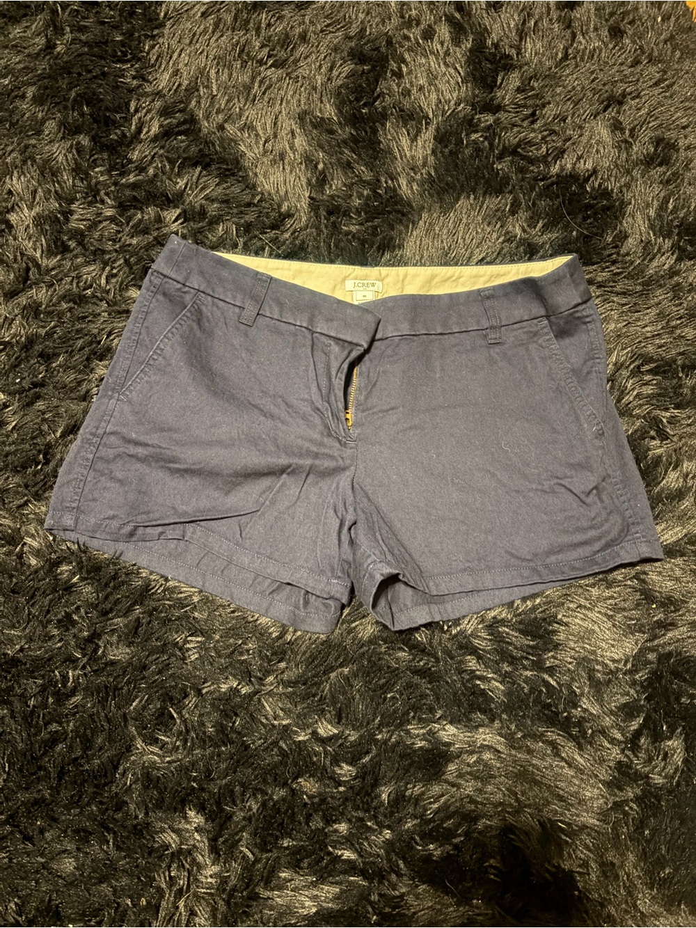 J. Crew Women's Navy Linen-Blend Casual Shorts